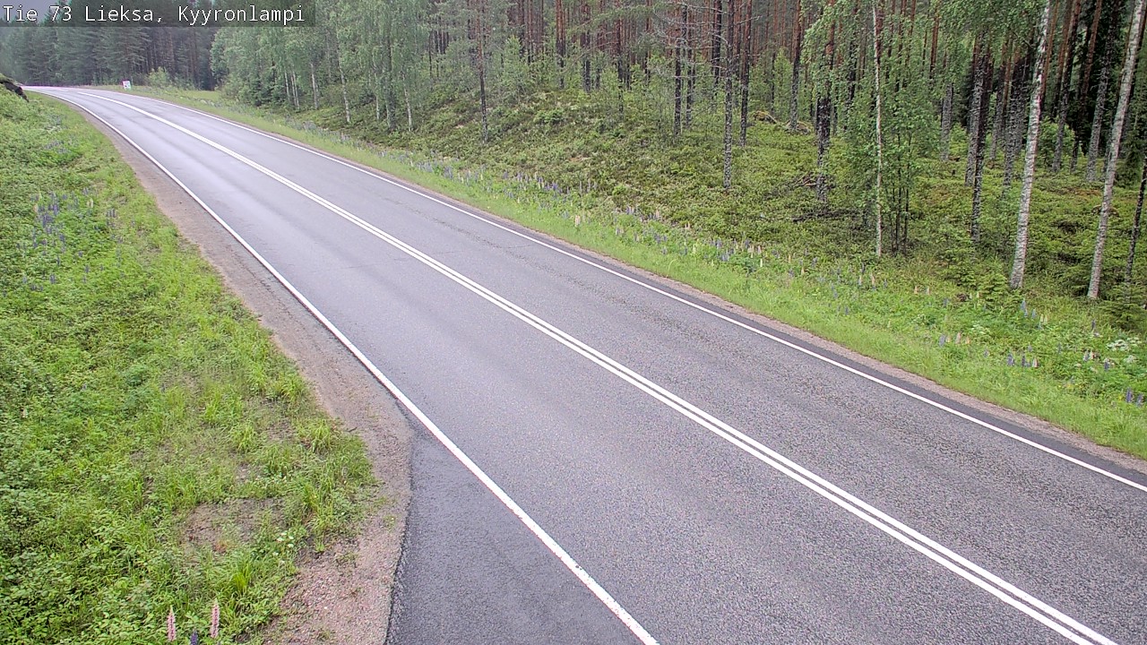 Weather Camera Image Väg 73 Lieksa, Kyyrönlampi, Lieksa, Pohjois-Karjala