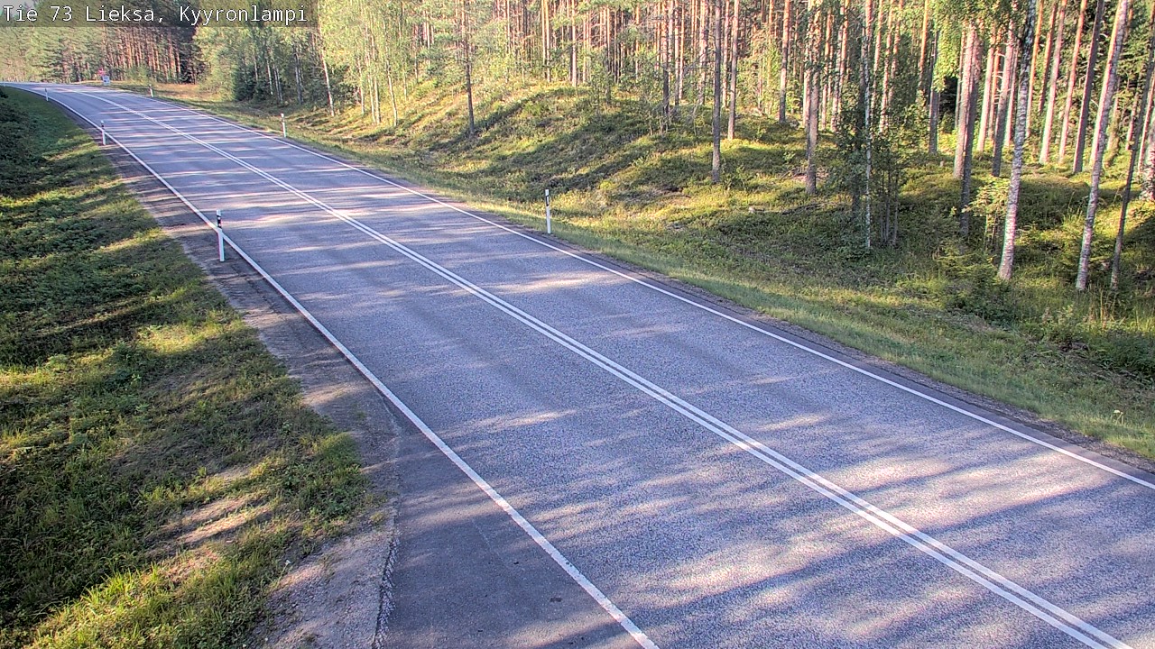 Weather Camera Image Väg 73 Lieksa, Kyyrönlampi, Lieksa, Pohjois-Karjala