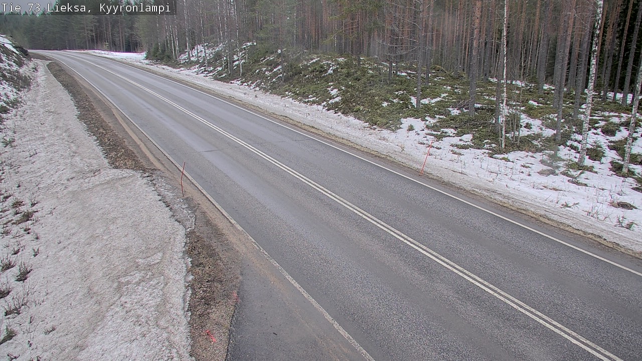 Weather Camera Image Road 73 Lieksa, Kyyrönlampi, Lieksa, Pohjois-Karjala