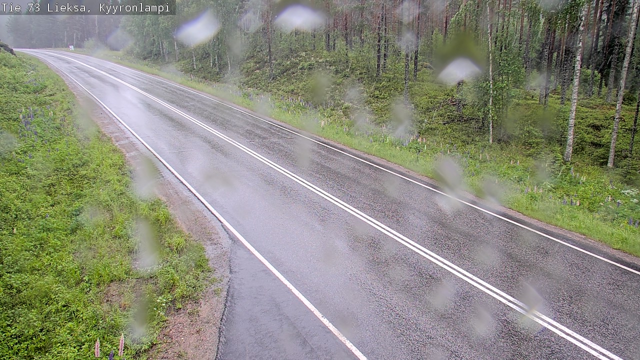 Weather Camera Image Road 73 Lieksa, Kyyrönlampi, Lieksa, Pohjois-Karjala