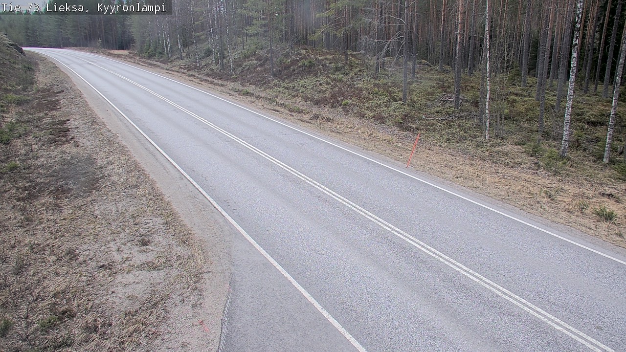 Weather Camera Image Väg 73 Lieksa, Kyyrönlampi, Lieksa, Pohjois-Karjala