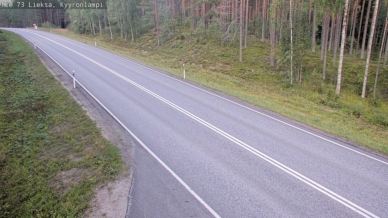 Weather Camera Image Road 73 Lieksa, Kyyrönlampi, Lieksa, Pohjois-Karjala