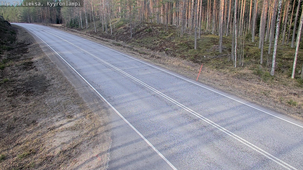 Weather Camera Image Road 73 Lieksa, Kyyrönlampi, Lieksa, Pohjois-Karjala