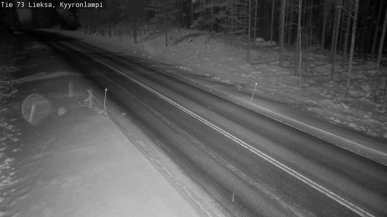 Weather Camera Image Väg 73 Lieksa, Kyyrönlampi, Lieksa, Pohjois-Karjala