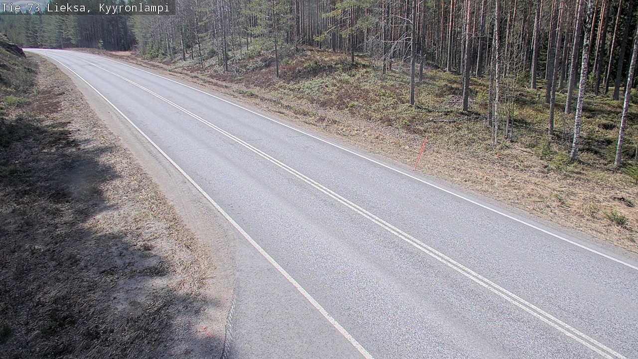 Weather Camera Image Väg 73 Lieksa, Kyyrönlampi, Lieksa, Pohjois-Karjala