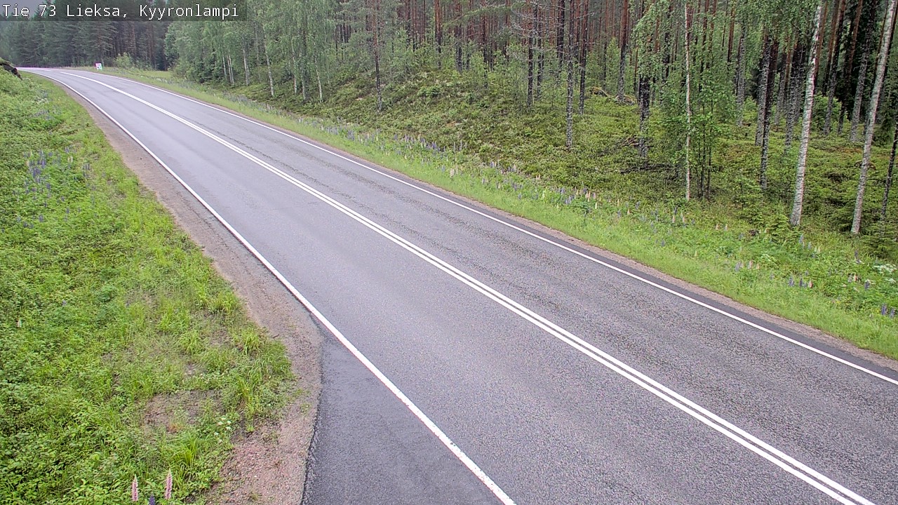 Weather Camera Image Väg 73 Lieksa, Kyyrönlampi, Lieksa, Pohjois-Karjala