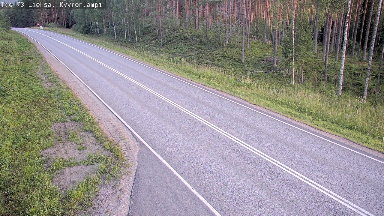 Weather Camera Image Road 73 Lieksa, Kyyrönlampi, Lieksa, Pohjois-Karjala