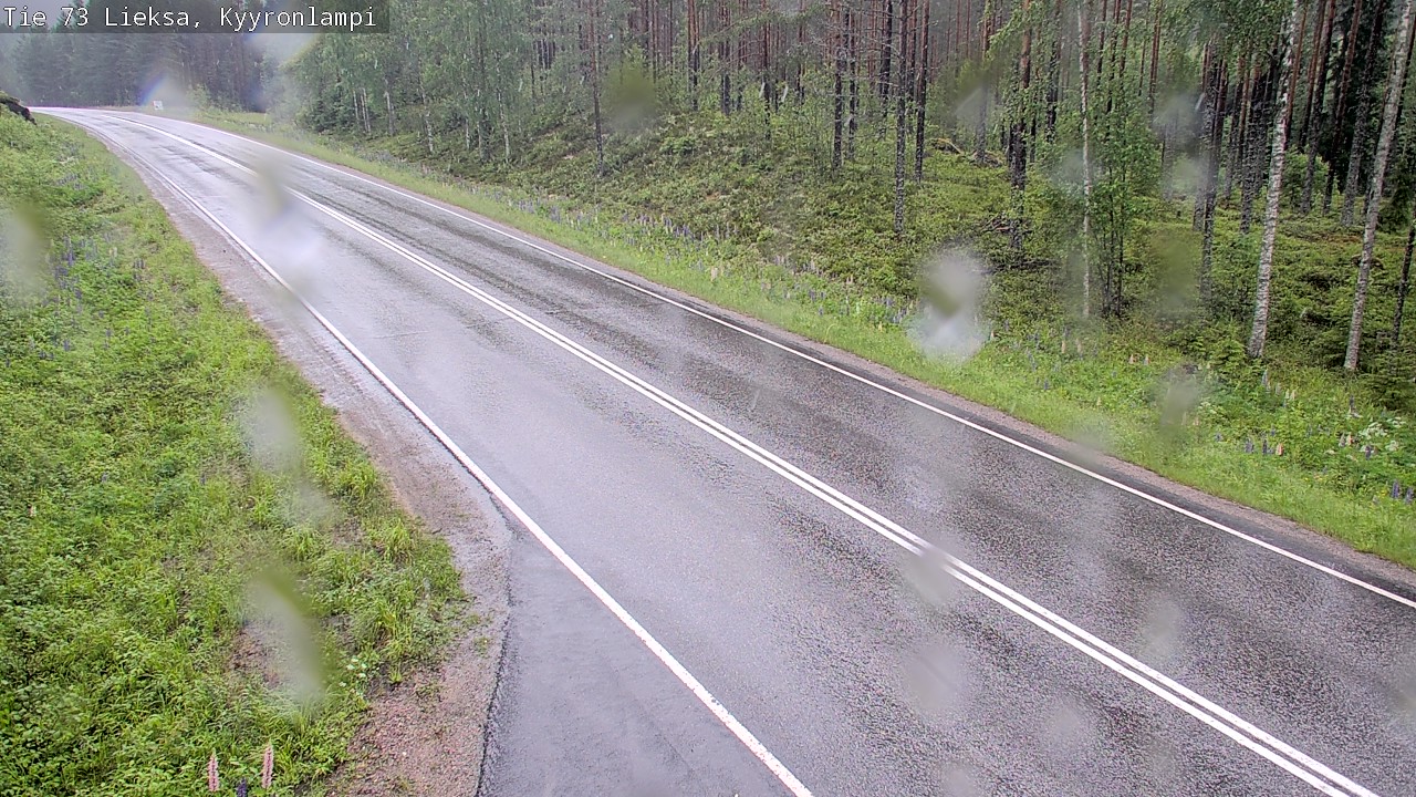 Weather Camera Image Road 73 Lieksa, Kyyrönlampi, Lieksa, Pohjois-Karjala