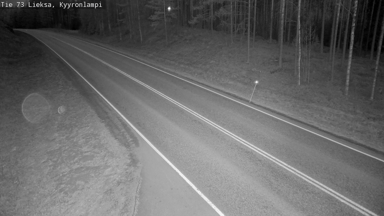 Weather Camera Image Väg 73 Lieksa, Kyyrönlampi, Lieksa, Pohjois-Karjala