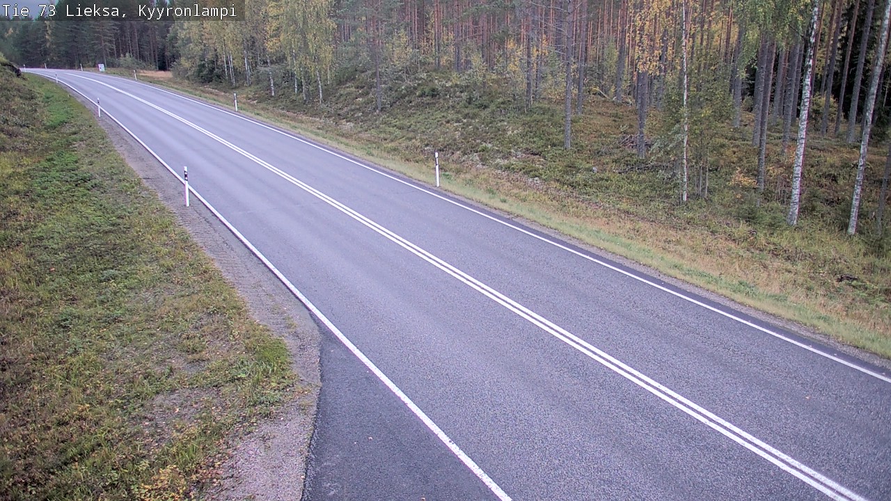 Weather Camera Image Road 73 Lieksa, Kyyrönlampi, Lieksa, Pohjois-Karjala