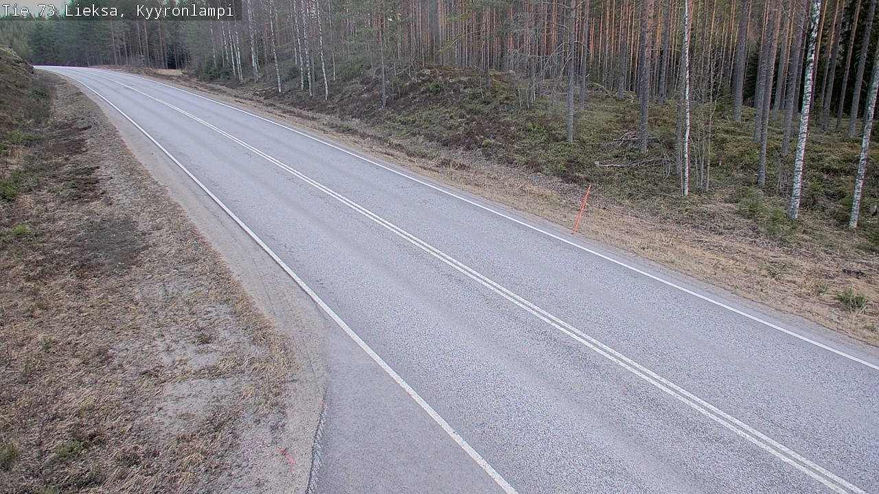 Weather Camera Image Väg 73 Lieksa, Kyyrönlampi, Lieksa, Pohjois-Karjala