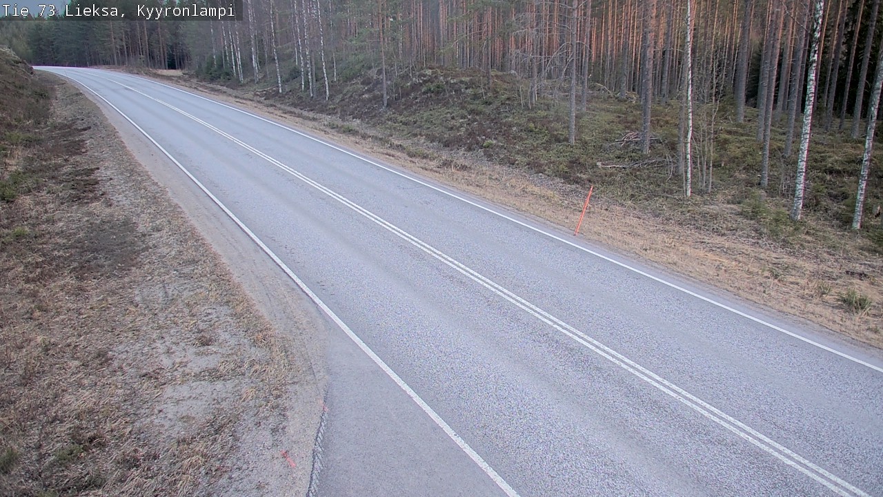 Weather Camera Image Väg 73 Lieksa, Kyyrönlampi, Lieksa, Pohjois-Karjala