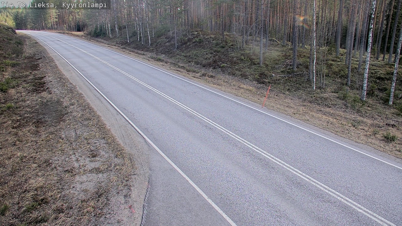 Weather Camera Image Väg 73 Lieksa, Kyyrönlampi, Lieksa, Pohjois-Karjala