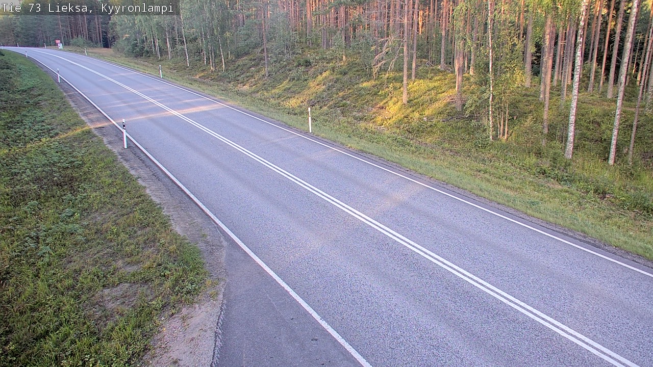 Weather Camera Image Road 73 Lieksa, Kyyrönlampi, Lieksa, Pohjois-Karjala