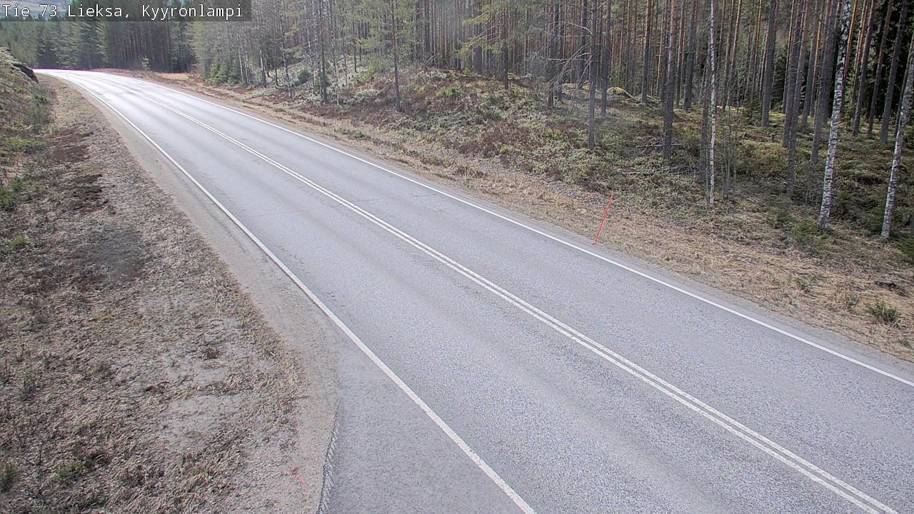 Weather Camera Image Väg 73 Lieksa, Kyyrönlampi, Lieksa, Pohjois-Karjala