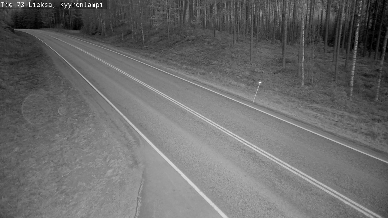 Weather Camera Image Väg 73 Lieksa, Kyyrönlampi, Lieksa, Pohjois-Karjala
