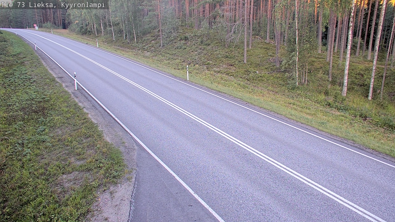 Weather Camera Image Road 73 Lieksa, Kyyrönlampi, Lieksa, Pohjois-Karjala