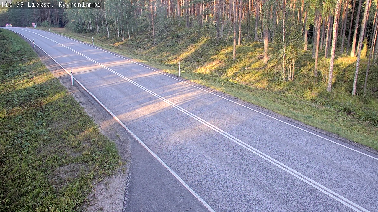Weather Camera Image Road 73 Lieksa, Kyyrönlampi, Lieksa, Pohjois-Karjala