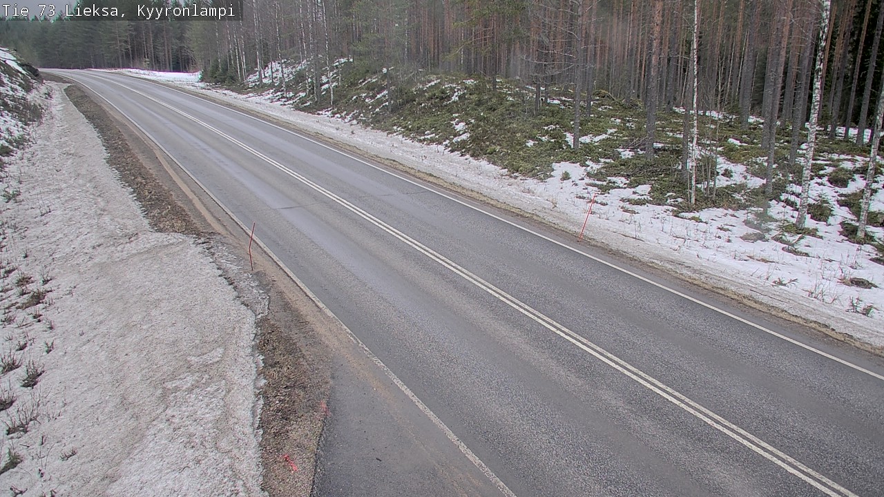 Weather Camera Image Road 73 Lieksa, Kyyrönlampi, Lieksa, Pohjois-Karjala