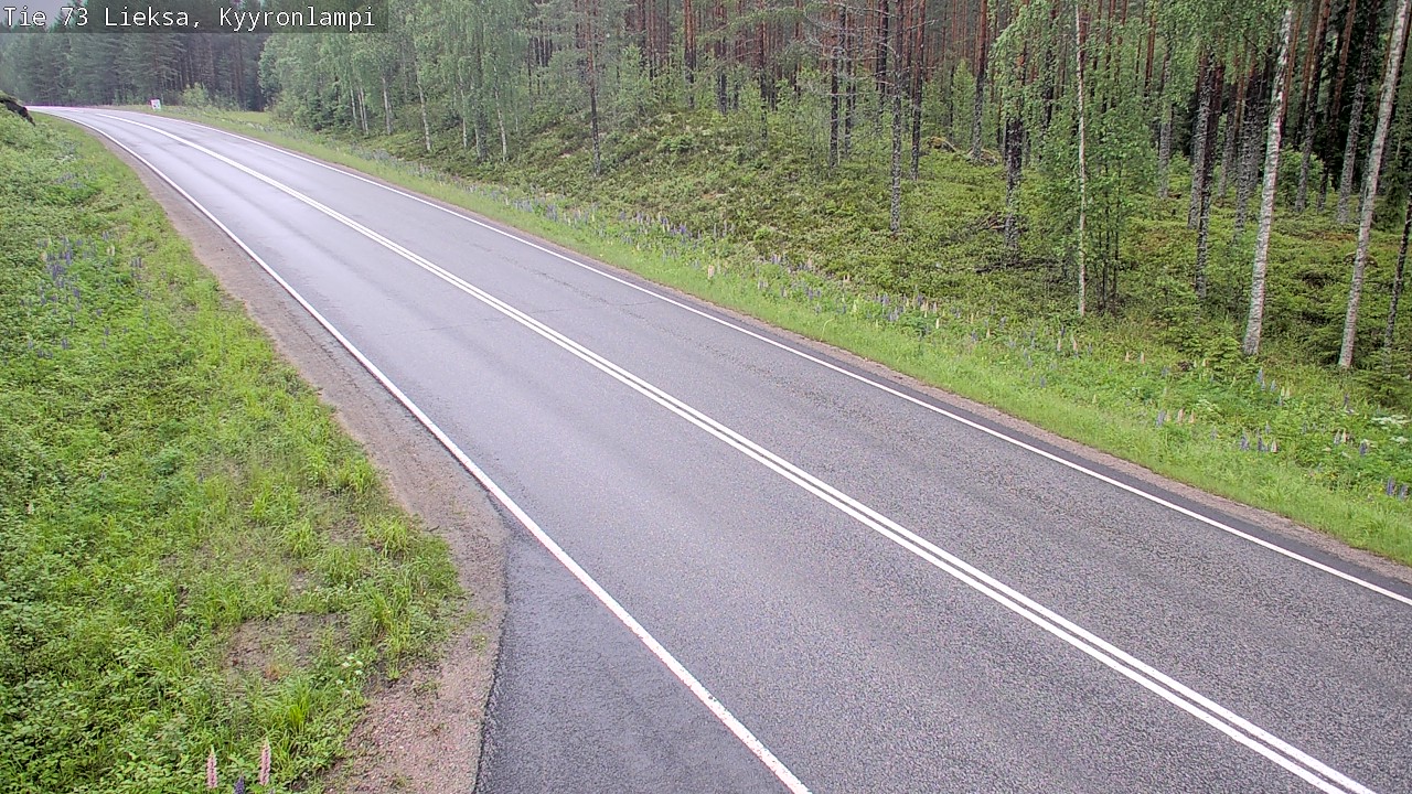 Weather Camera Image Väg 73 Lieksa, Kyyrönlampi, Lieksa, Pohjois-Karjala