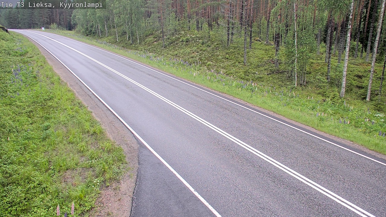 Weather Camera Image Väg 73 Lieksa, Kyyrönlampi, Lieksa, Pohjois-Karjala
