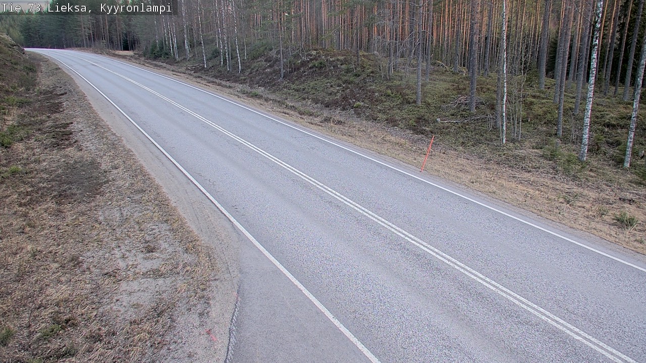Weather Camera Image Väg 73 Lieksa, Kyyrönlampi, Lieksa, Pohjois-Karjala