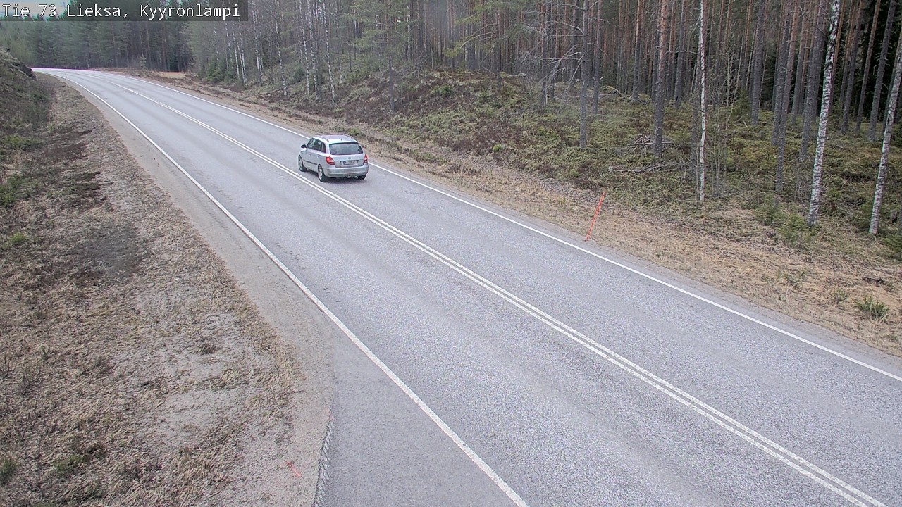 Weather Camera Image Väg 73 Lieksa, Kyyrönlampi, Lieksa, Pohjois-Karjala