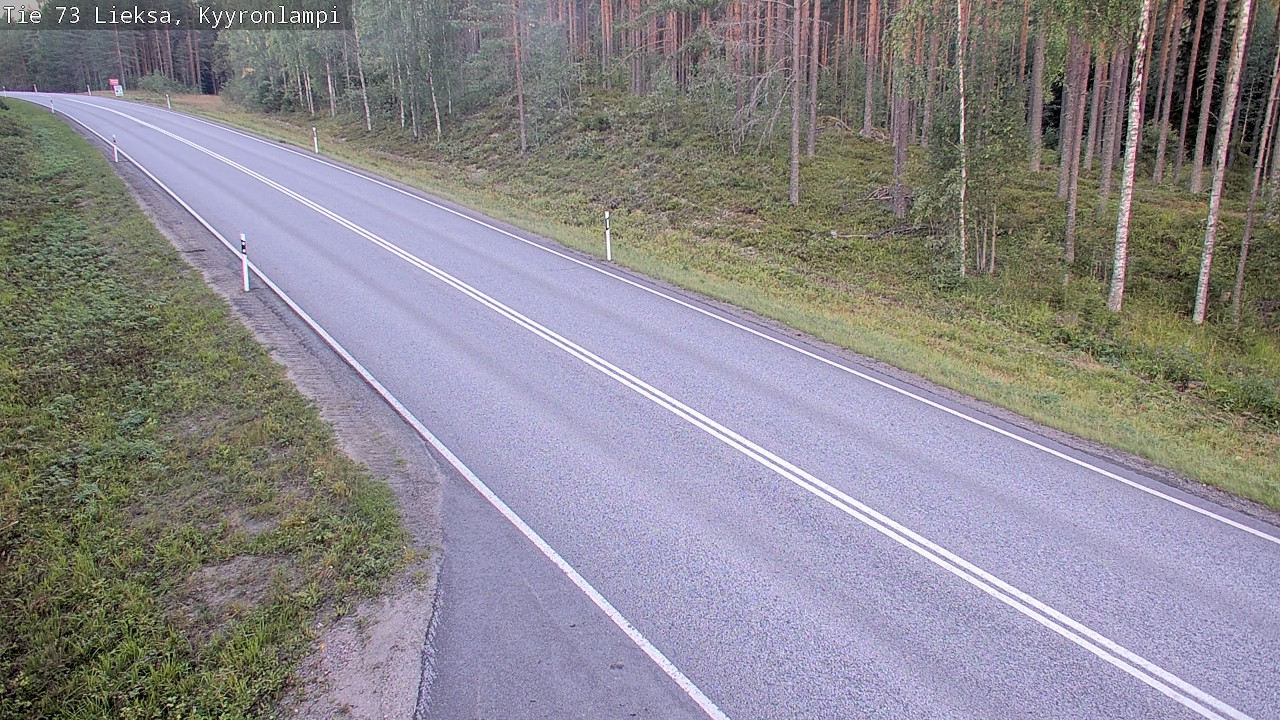 Weather Camera Image Road 73 Lieksa, Kyyrönlampi, Lieksa, Pohjois-Karjala