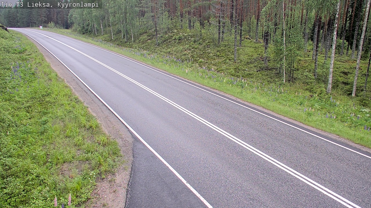 Weather Camera Image Väg 73 Lieksa, Kyyrönlampi, Lieksa, Pohjois-Karjala