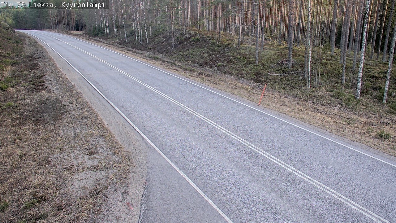 Weather Camera Image Väg 73 Lieksa, Kyyrönlampi, Lieksa, Pohjois-Karjala