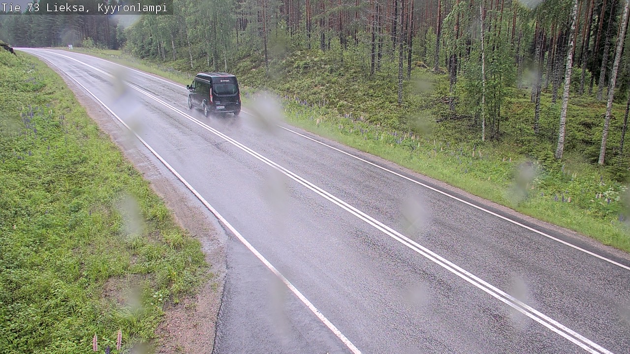 Weather Camera Image Road 73 Lieksa, Kyyrönlampi, Lieksa, Pohjois-Karjala