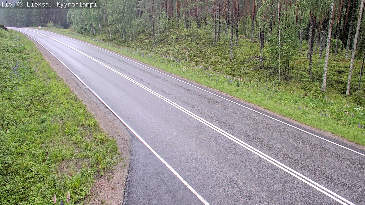 Weather Camera Image Road 73 Lieksa, Kyyrönlampi, Lieksa, Pohjois-Karjala