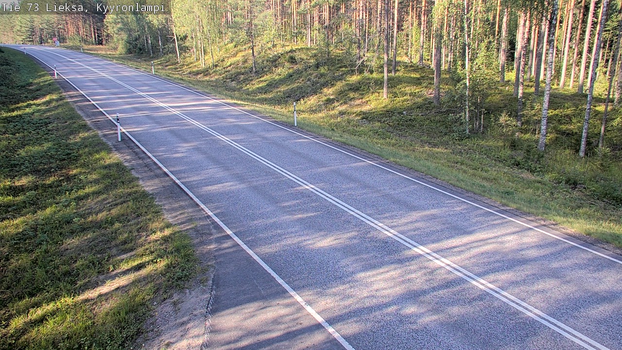Weather Camera Image Väg 73 Lieksa, Kyyrönlampi, Lieksa, Pohjois-Karjala