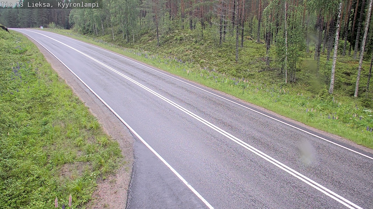 Weather Camera Image Road 73 Lieksa, Kyyrönlampi, Lieksa, Pohjois-Karjala