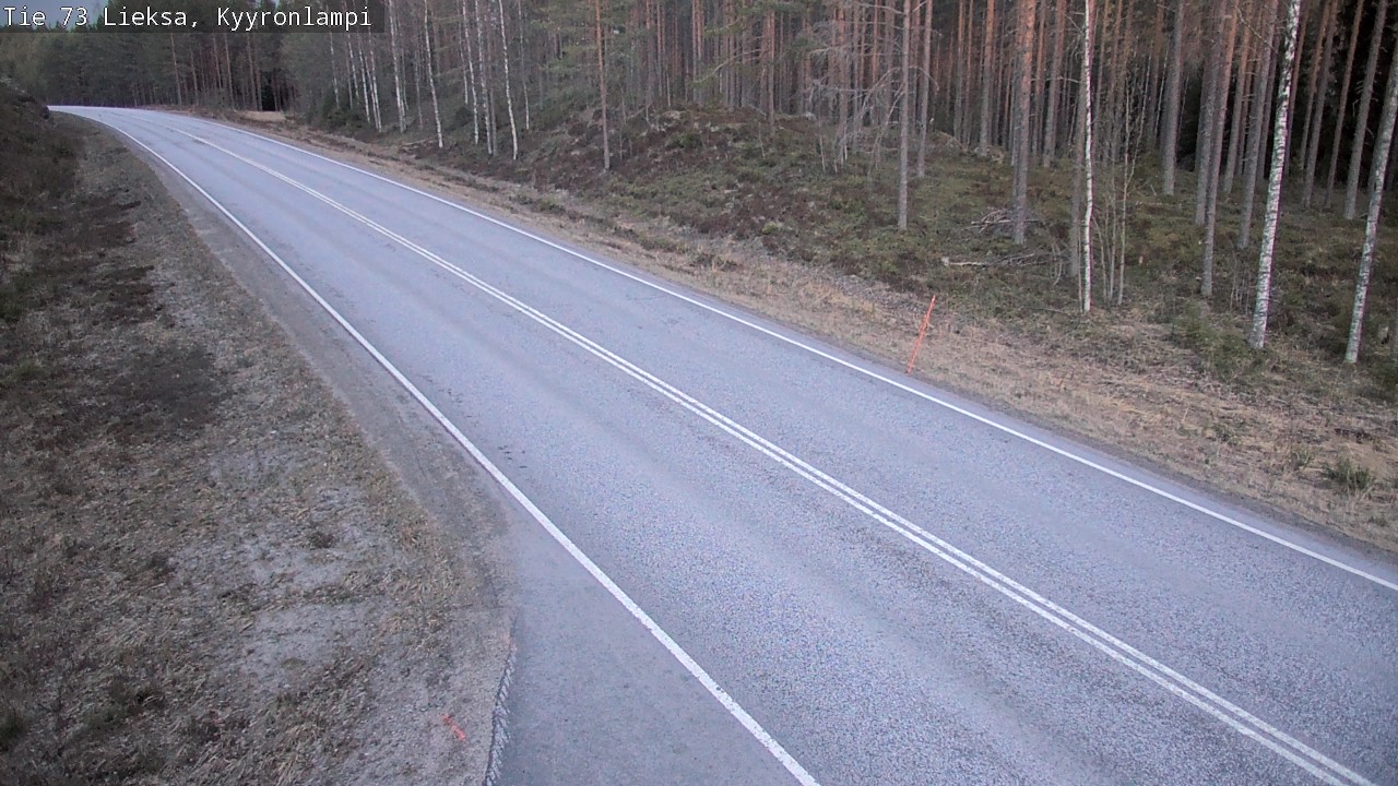 Weather Camera Image Road 73 Lieksa, Kyyrönlampi, Lieksa, Pohjois-Karjala