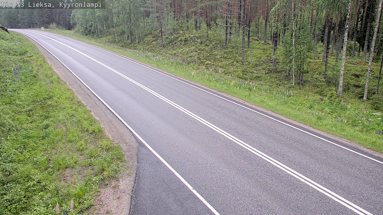 Weather Camera Image Väg 73 Lieksa, Kyyrönlampi, Lieksa, Pohjois-Karjala