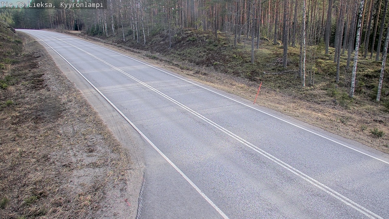 Weather Camera Image Väg 73 Lieksa, Kyyrönlampi, Lieksa, Pohjois-Karjala