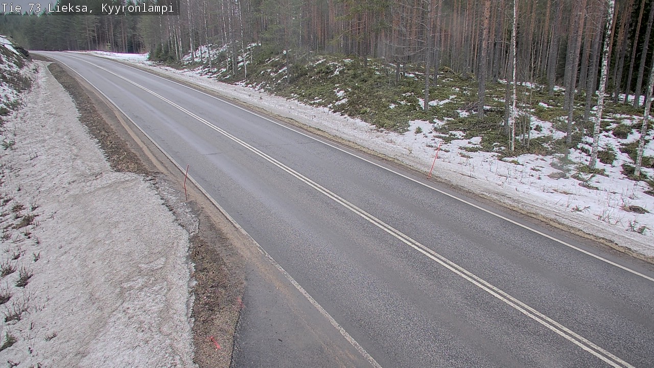 Weather Camera Image Road 73 Lieksa, Kyyrönlampi, Lieksa, Pohjois-Karjala