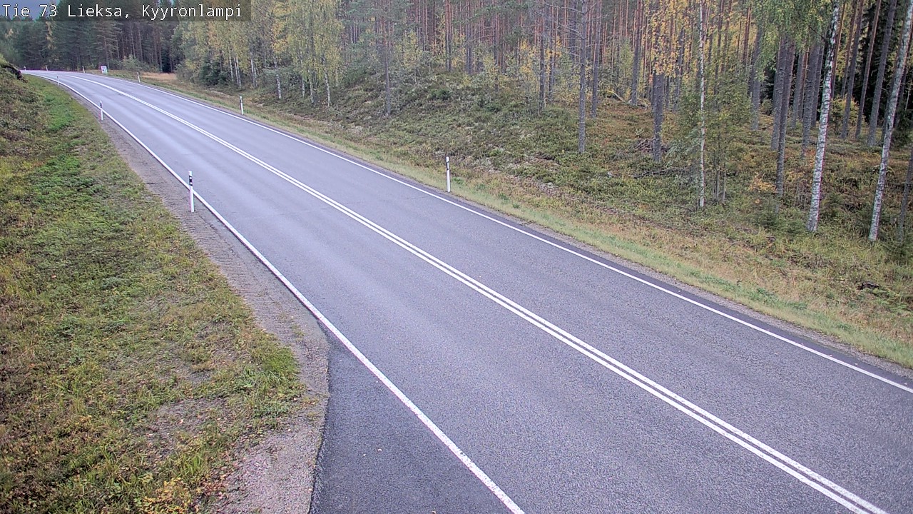 Weather Camera Image Road 73 Lieksa, Kyyrönlampi, Lieksa, Pohjois-Karjala