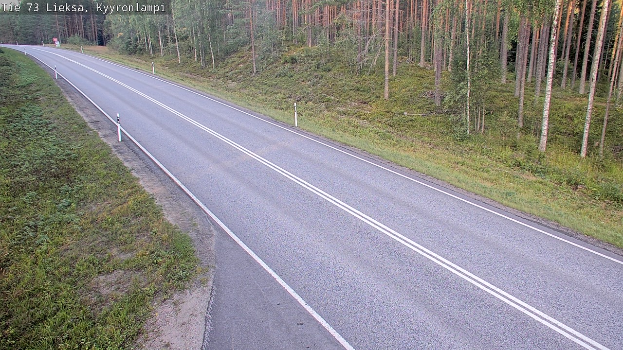 Weather Camera Image Väg 73 Lieksa, Kyyrönlampi, Lieksa, Pohjois-Karjala