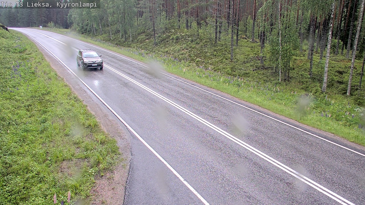 Weather Camera Image Road 73 Lieksa, Kyyrönlampi, Lieksa, Pohjois-Karjala