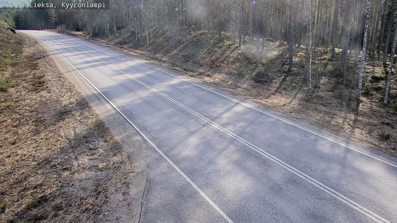 Weather Camera Image Väg 73 Lieksa, Kyyrönlampi, Lieksa, Pohjois-Karjala