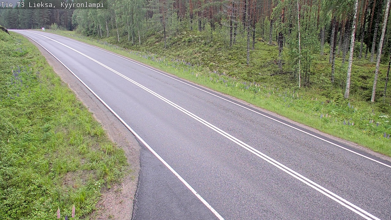 Weather Camera Image Väg 73 Lieksa, Kyyrönlampi, Lieksa, Pohjois-Karjala
