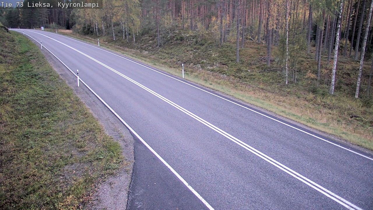 Weather Camera Image Road 73 Lieksa, Kyyrönlampi, Lieksa, Pohjois-Karjala