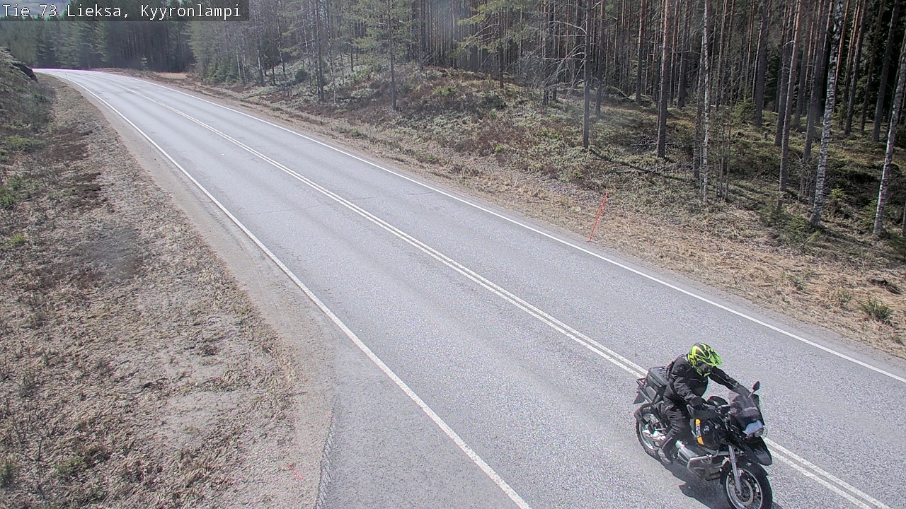 Weather Camera Image Väg 73 Lieksa, Kyyrönlampi, Lieksa, Pohjois-Karjala