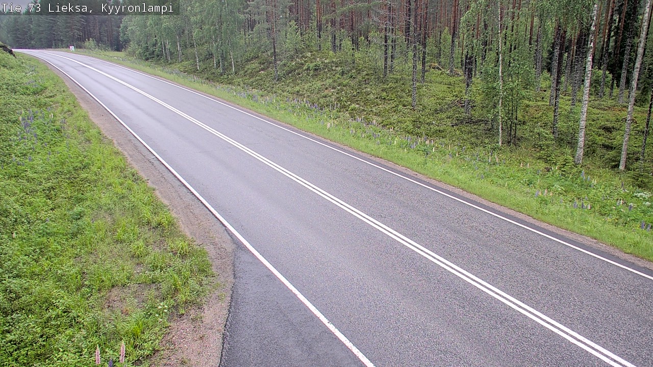 Weather Camera Image Väg 73 Lieksa, Kyyrönlampi, Lieksa, Pohjois-Karjala