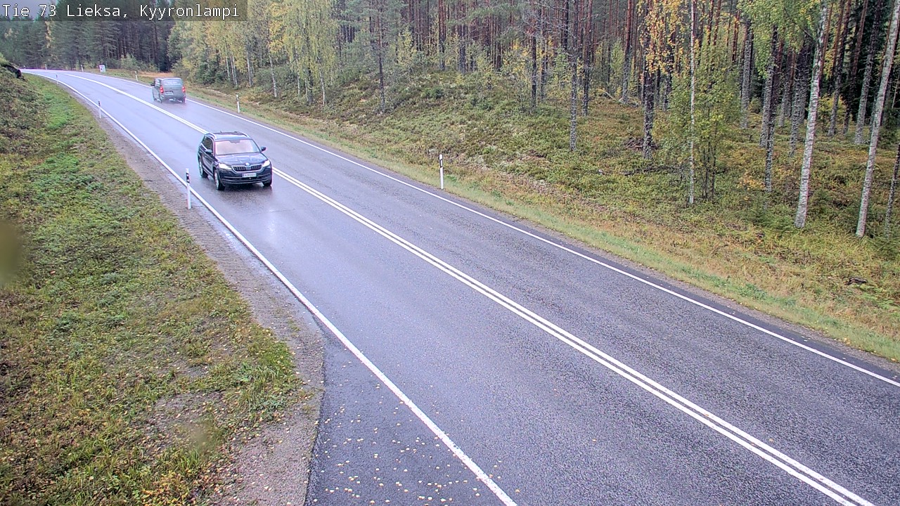 Weather Camera Image Road 73 Lieksa, Kyyrönlampi, Lieksa, Pohjois-Karjala