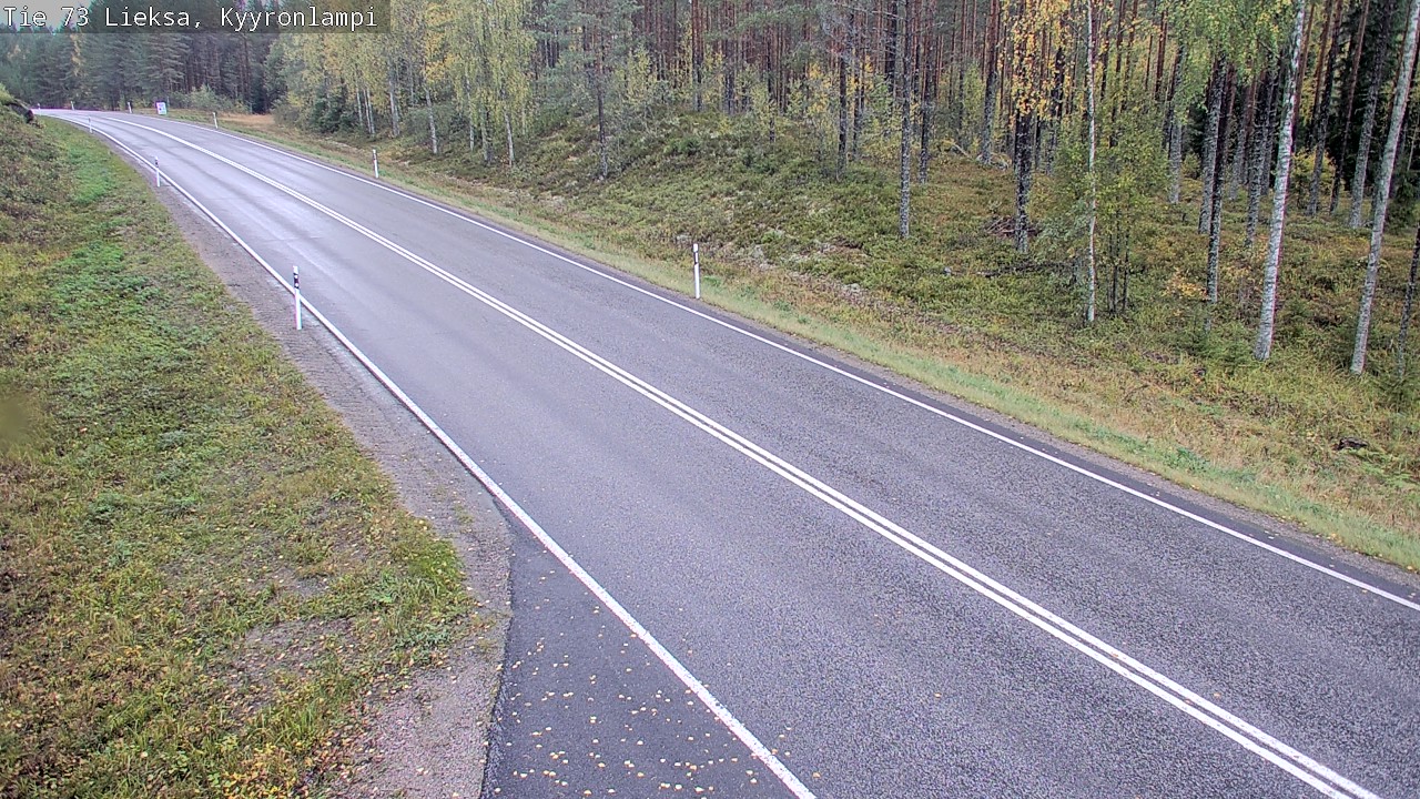 Weather Camera Image Road 73 Lieksa, Kyyrönlampi, Lieksa, Pohjois-Karjala