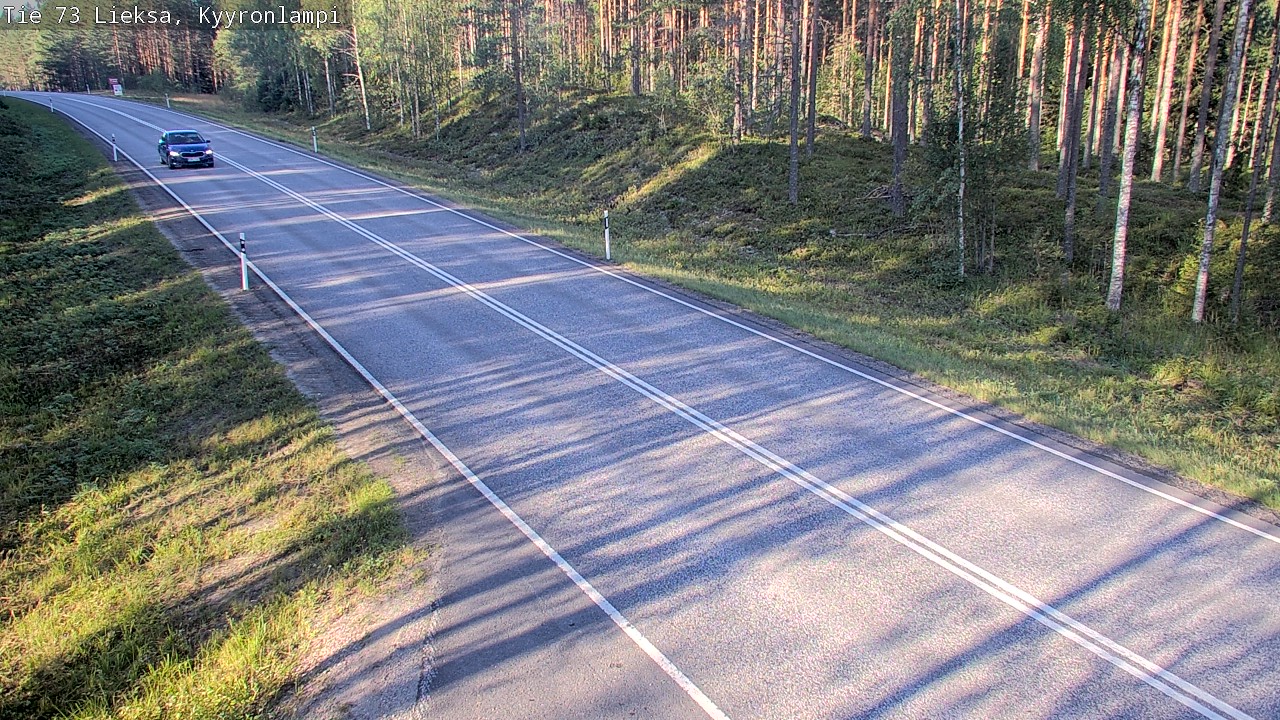 Weather Camera Image Road 73 Lieksa, Kyyrönlampi, Lieksa, Pohjois-Karjala