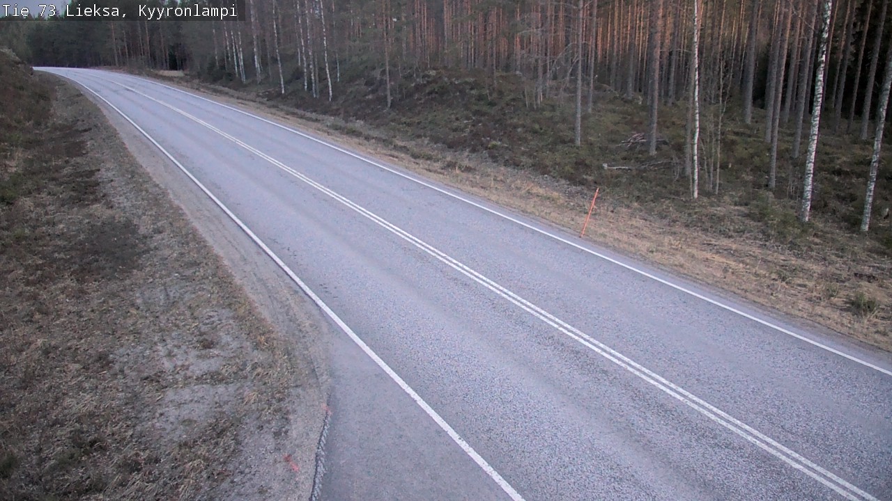 Weather Camera Image Väg 73 Lieksa, Kyyrönlampi, Lieksa, Pohjois-Karjala